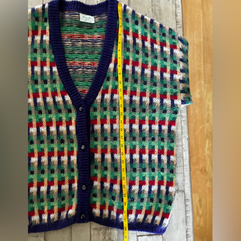 Vintage Benetton Cardigan Made in Italy See Measurements - Picture 7 of 9